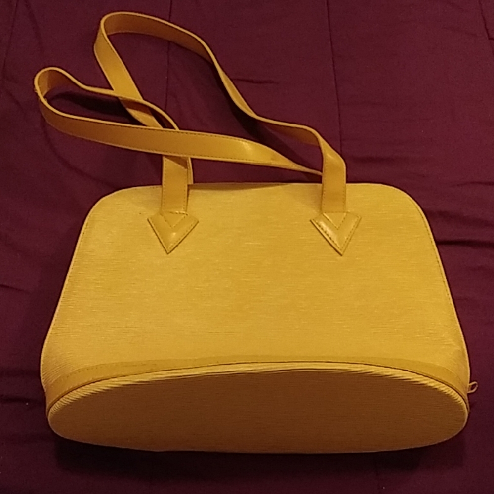 Brandless yellow handbag